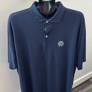 Ralph Lauren Navy Blue Polka Dot Polo Shirt